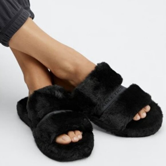 Fabletics Snug Strap Slipper Fuzzy Women Size 8 - Picture 1 of 13